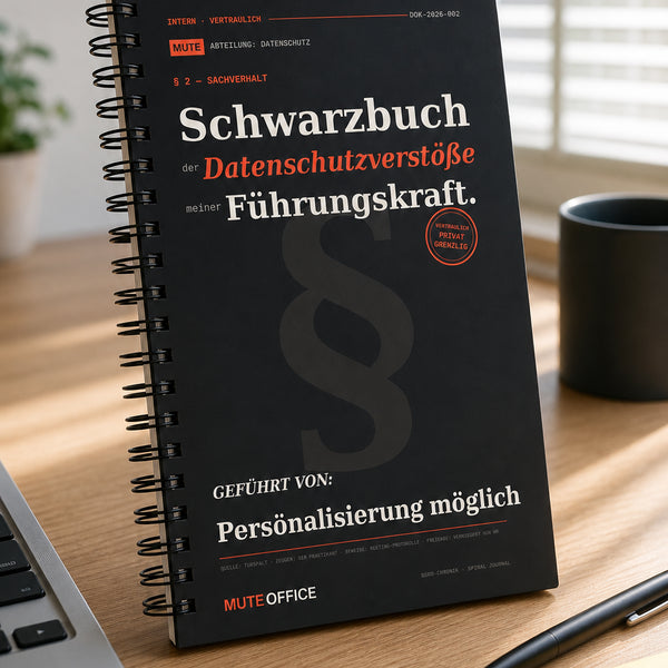 Schwarzbuch der Datenschutzverstöße meiner Führungskraft · Personalisiertes Geschenk