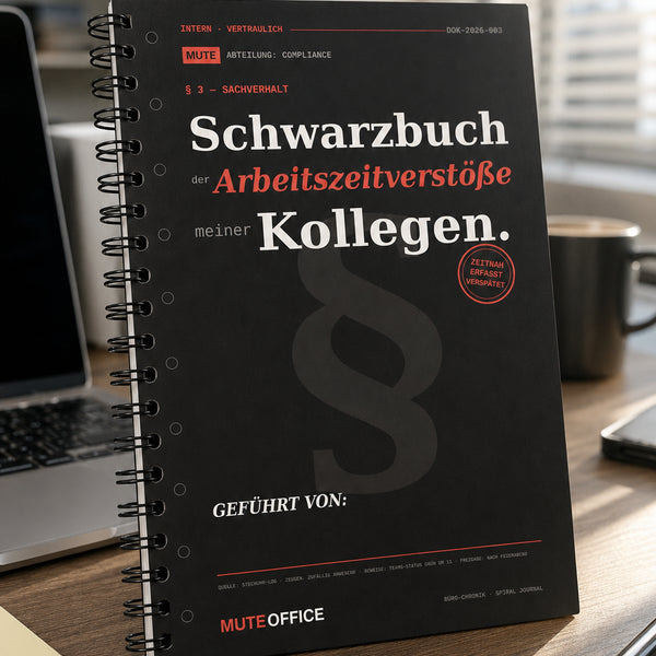 Schwarzbuch der Arbeitszeitverstöße meiner Kollegen · Personalisiertes Geschenk