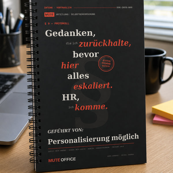 Gedanken, die ich zurückhalte, bevor hier alles eskaliert. HR, ich komme · Personalisiertes Geschenk