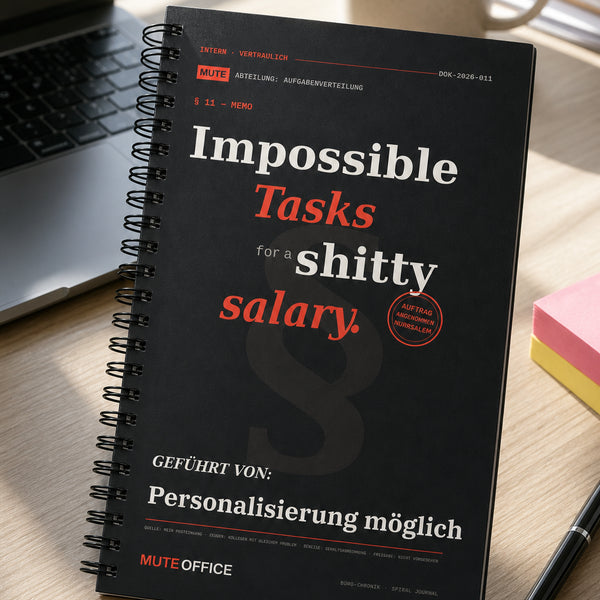 Impossible Tasks for a shitty salary · Personalisiertes Geschenk