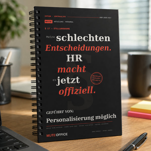 Meine schlechten Entscheidungen. HR macht es jetzt offiziell · Personalisiertes Geschenk