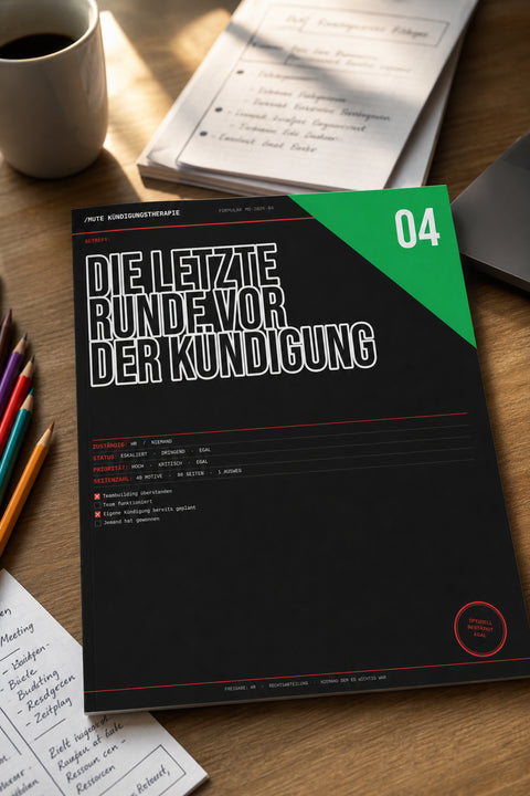 MUTE OFFICE — Hero — Malbuch Band 4 – „Die letzte Runde vor der Kündigung“ – Team Activity 2–6 Personen