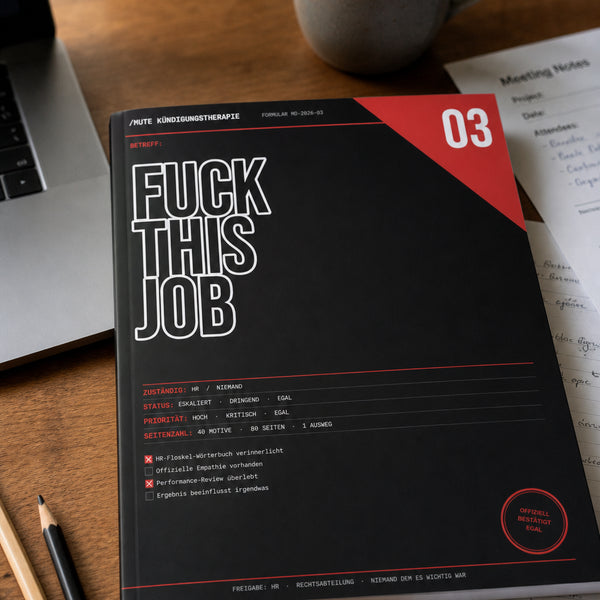 Malbuch Band 3 – „Fuck This Job“ – HR-Drama-Edition (FSK18) | MUTE OFFICE