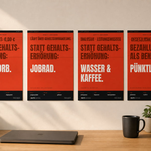 Meine tollen Work-Benefits – Komplett-Set (4 Poster) | MUTE OFFICE