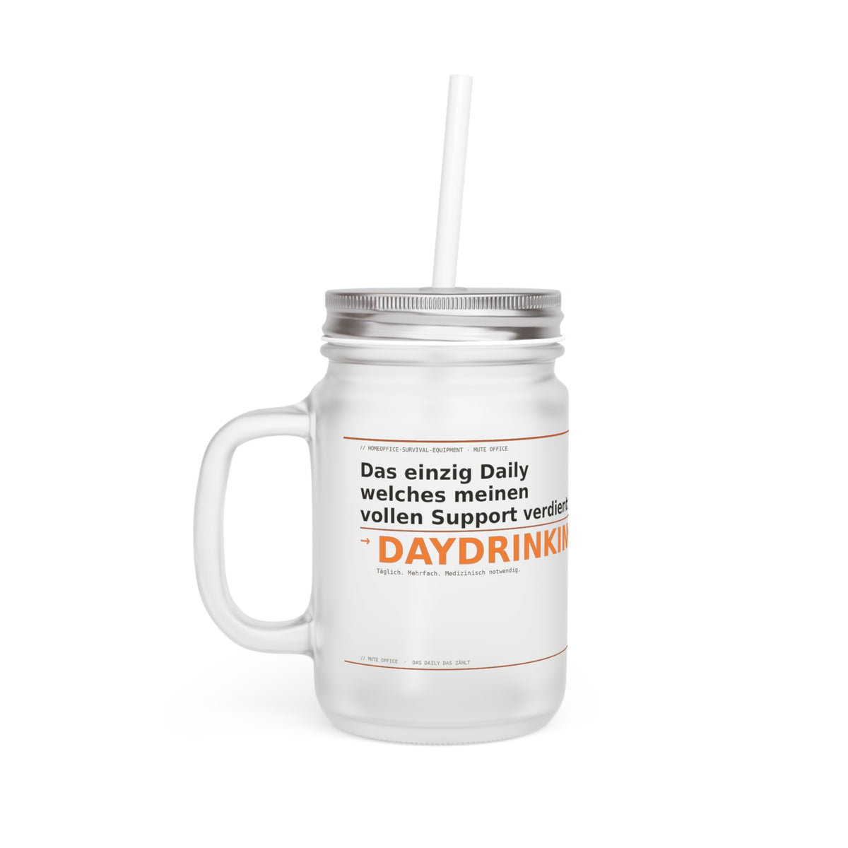 MUTE OFFICE Trinkglas — Daydrinking 350 ml — Hero Frontansicht