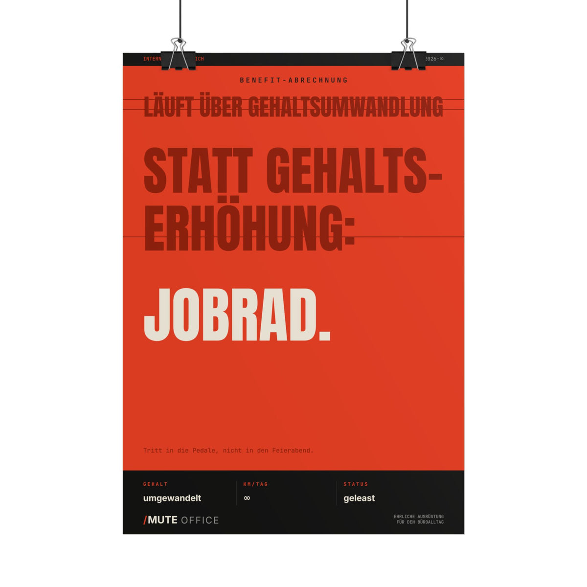MUTE OFFICE Poster ohne Rahmen – Jobrad statt Gehaltserhöhung – Ansicht 3