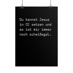 MUTE OFFICE Poster – Jesus in CC Statement – Sarkastische Bürokunst am Schreibtisch — Vorschau 4