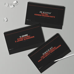 MUTE OFFICE Flip-Sign — Azubi Reality Check — Drei Aufsteller — Statements A — Vorschau 5