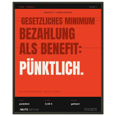 MUTE OFFICE Poster mit Rahmen – Pünktliche Bezahlung als Benefit – Ansicht 3 — Vorschau 9
