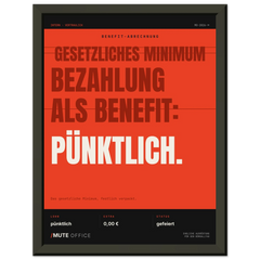 MUTE OFFICE Poster mit Rahmen – Pünktliche Bezahlung als Benefit – Ansicht 2 — Vorschau 8