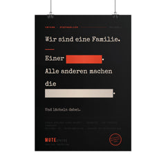 MUTE OFFICE Poster mit Metallrahmen EU — Vorschau 1