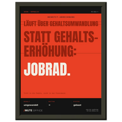 MUTE OFFICE Poster mit Rahmen – Jobrad statt Gehaltserhöhung – Ansicht 4 — Vorschau 10