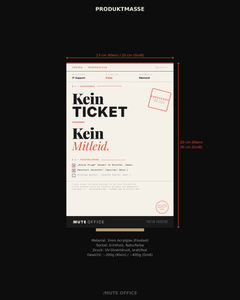 MUTE OFFICE Aufsteller Produktmaße — Abmessungen Klein und Groß mit Materialinfos — Vorschau 9