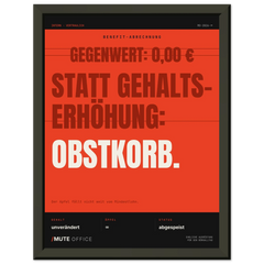 MUTE OFFICE Poster mit Rahmen – Obstkorb statt Gehaltserhöhung – Ansicht 4 — Vorschau 10
