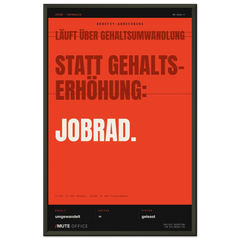 MUTE OFFICE Poster mit Rahmen – Jobrad statt Gehaltserhöhung – Ansicht 1 — Vorschau 7