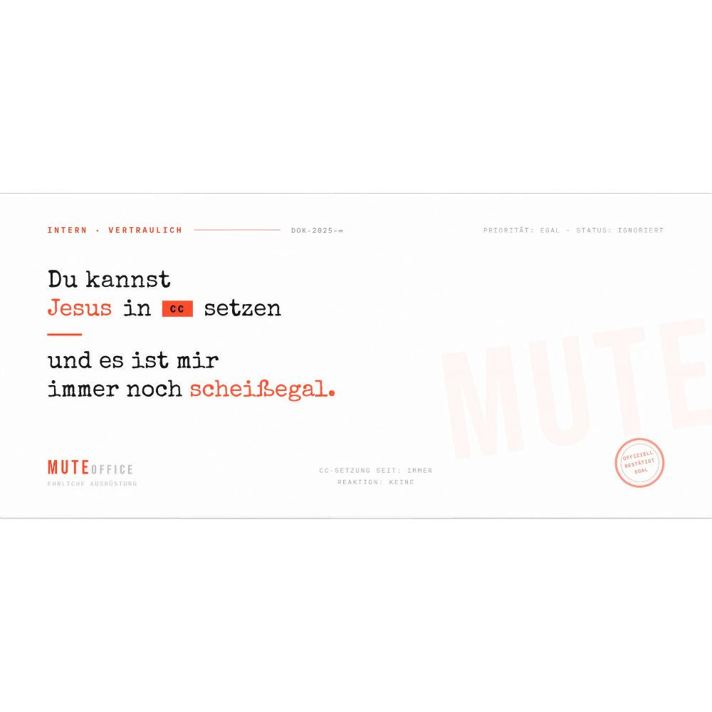 MUTE OFFICE Tasse — Jesus-im-CC — Design Detail