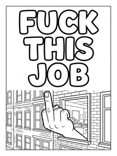 MUTE OFFICE Malbuch — Band 3 — Seite Fuck This Job — Vorschau 2