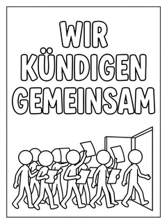 MUTE OFFICE Malbuch — Band 4 — Seite Wir kuendigen gemeinsam — Vorschau 5