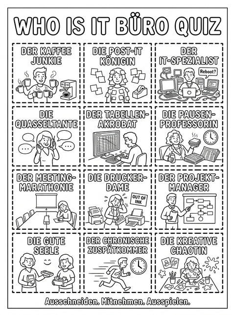 Malbuch Band 4 – „Die letzte Runde vor der Kündigung“ – Team Activity 2–6 Personen | MUTE OFFICE — Innenseite 3