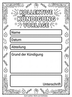 MUTE OFFICE Malbuch — Band 4 — Seite Kollektive Kuendigungs-Vorlage — Vorschau 7