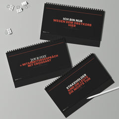 MUTE OFFICE Flip-Sign — Corporate Daily Denglisch — Drei Aufsteller — Statements B — Vorschau 6