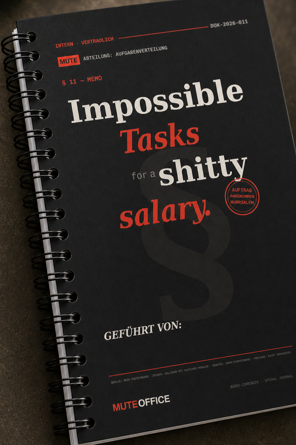 MUTE OFFICE — Detail — Impossible Tasks for a shitty salary