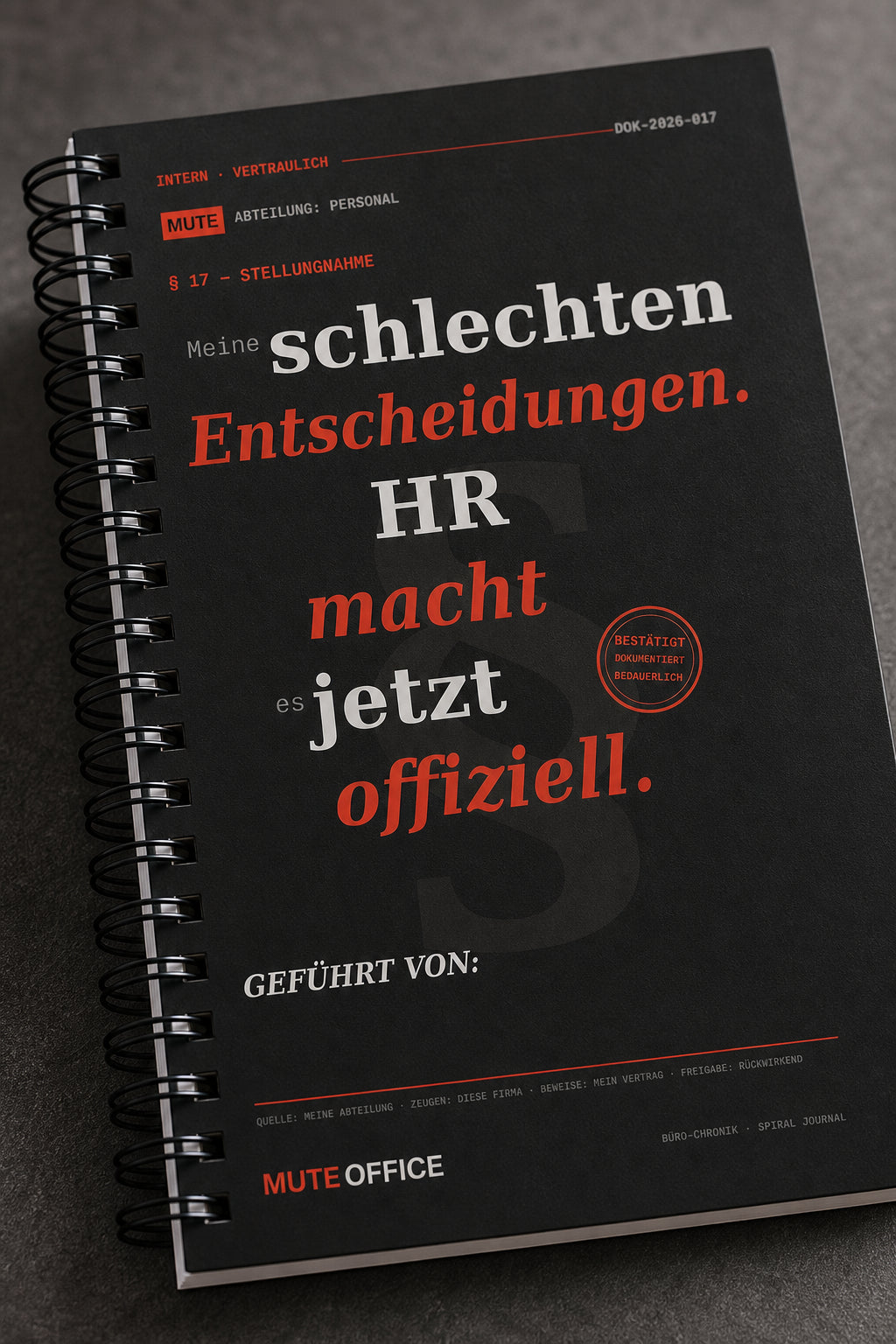 MUTE OFFICE — Detail — Meine schlechten Entscheidungen. HR macht es jetzt offiziell