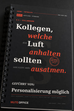 MUTE OFFICE — Detail — Kollegen, die die Luft anhalten sollten und nicht mehr ausatmen · Personalisiertes Geschenk — Vorschau 4