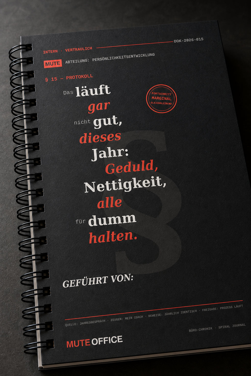 MUTE OFFICE — Detail — Das läuft gar nicht gut, dieses Jahr · Personalisiertes Geschenk