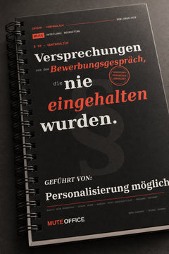 MUTE OFFICE — Detail — Versprechungen aus dem Bewerbungsgespräch, die nie eingehalten wurden · Personalisiertes Geschenk — Vorschau 4