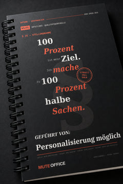 MUTE OFFICE — Detail — 100 % ist mein Ziel. Ich mache zu 100 % halbe Sachen · Personalisiertes Geschenk — Vorschau 4