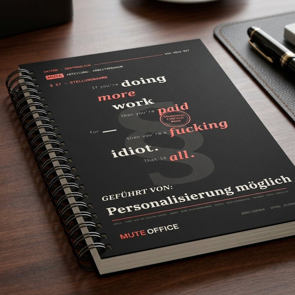 MUTE OFFICE — Detail — If you're doing more work than you're paid for · Personalisiertes Geschenk