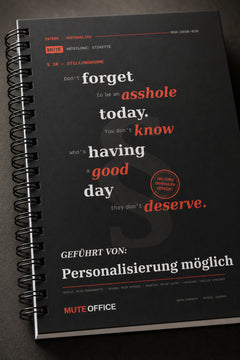 MUTE OFFICE — Detail — Don't forget to be an asshole today · Personalisiertes Geschenk — Vorschau 4