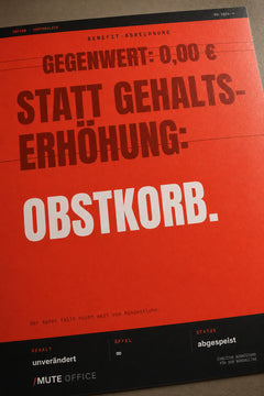 MUTE OFFICE — Detail — Obstkorb statt Gehaltserhöhung – Büro-Poster ohne Rahmen — Vorschau 4