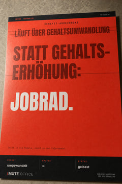 MUTE OFFICE — Detail — Jobrad statt Gehaltserhöhung – Büro-Poster ohne Rahmen — Vorschau 4