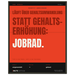MUTE OFFICE Poster mit Rahmen – Jobrad statt Gehaltserhöhung – Ansicht 3 — Vorschau 9