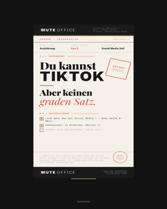 MUTE OFFICE Aufsteller — Gen-Z TikTok Grader Satz — Druckdesign — Vorschau 2