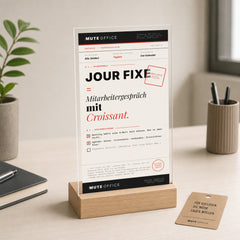 MUTE OFFICE — Geschenk-Szene — JOUR FIXE = MITARBEITERGESPRÄCH MIT CROISSANT — Acryl-Aufsteller — Vorschau 8