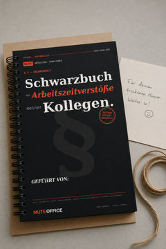 MUTE OFFICE — Geschenk-Szene — Schwarzbuch der Arbeitszeitverstöße meiner Kollegen · Personalisiertes Geschenk — Vorschau 5