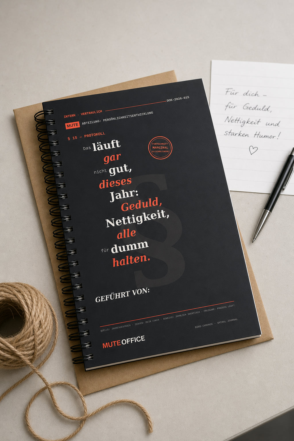 MUTE OFFICE — Geschenk-Szene — Das läuft gar nicht gut, dieses Jahr · Personalisiertes Geschenk