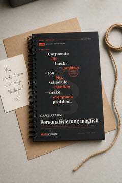 MUTE OFFICE — Geschenk-Szene — Corporate life hack: if the problem is too big, schedule a meeting · Personalisiertes Geschenk — Vorschau 5