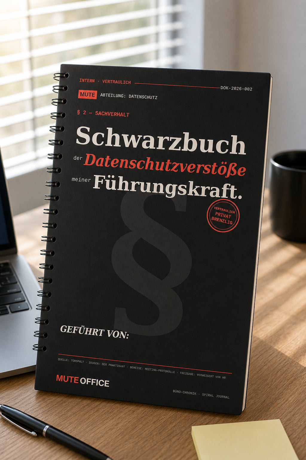 MUTE OFFICE — Hero — Schwarzbuch der Datenschutzverstöße meiner Führungskraft