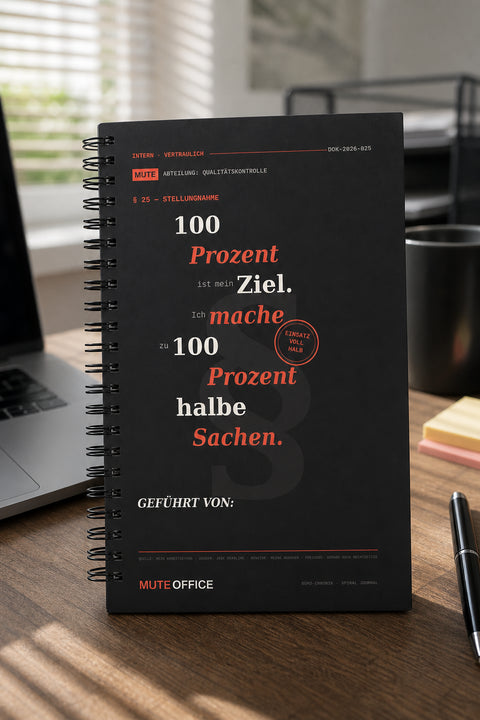 MUTE OFFICE — Hero — 100 % ist mein Ziel. Ich mache zu 100 % halbe Sachen