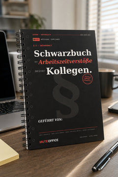 MUTE OFFICE — Hero — Schwarzbuch der Arbeitszeitverstöße meiner Kollegen · Personalisiertes Geschenk — Vorschau 1