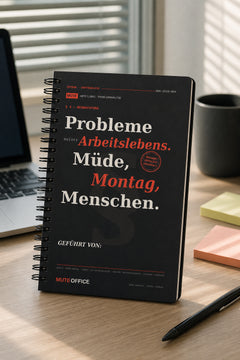 MUTE OFFICE — Hero — Probleme meines Arbeitslebens. Müde · Montag · Menschen · Personalisiertes Geschenk — Vorschau 1
