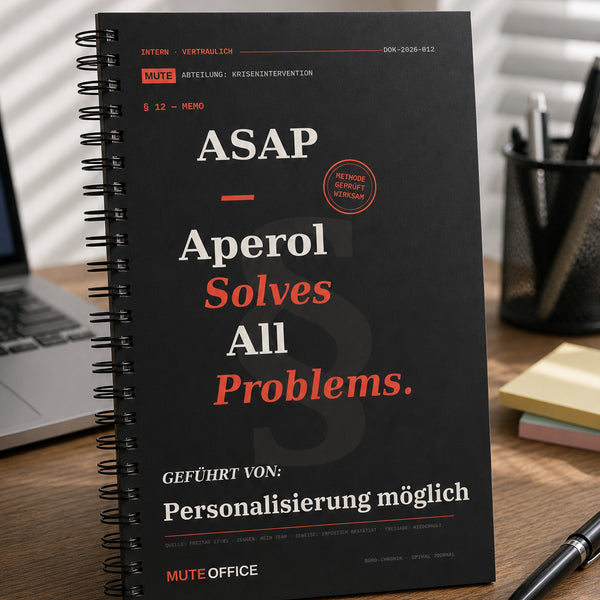 ASAP — Aperol Solves All Problems · Personalisiertes Geschenk