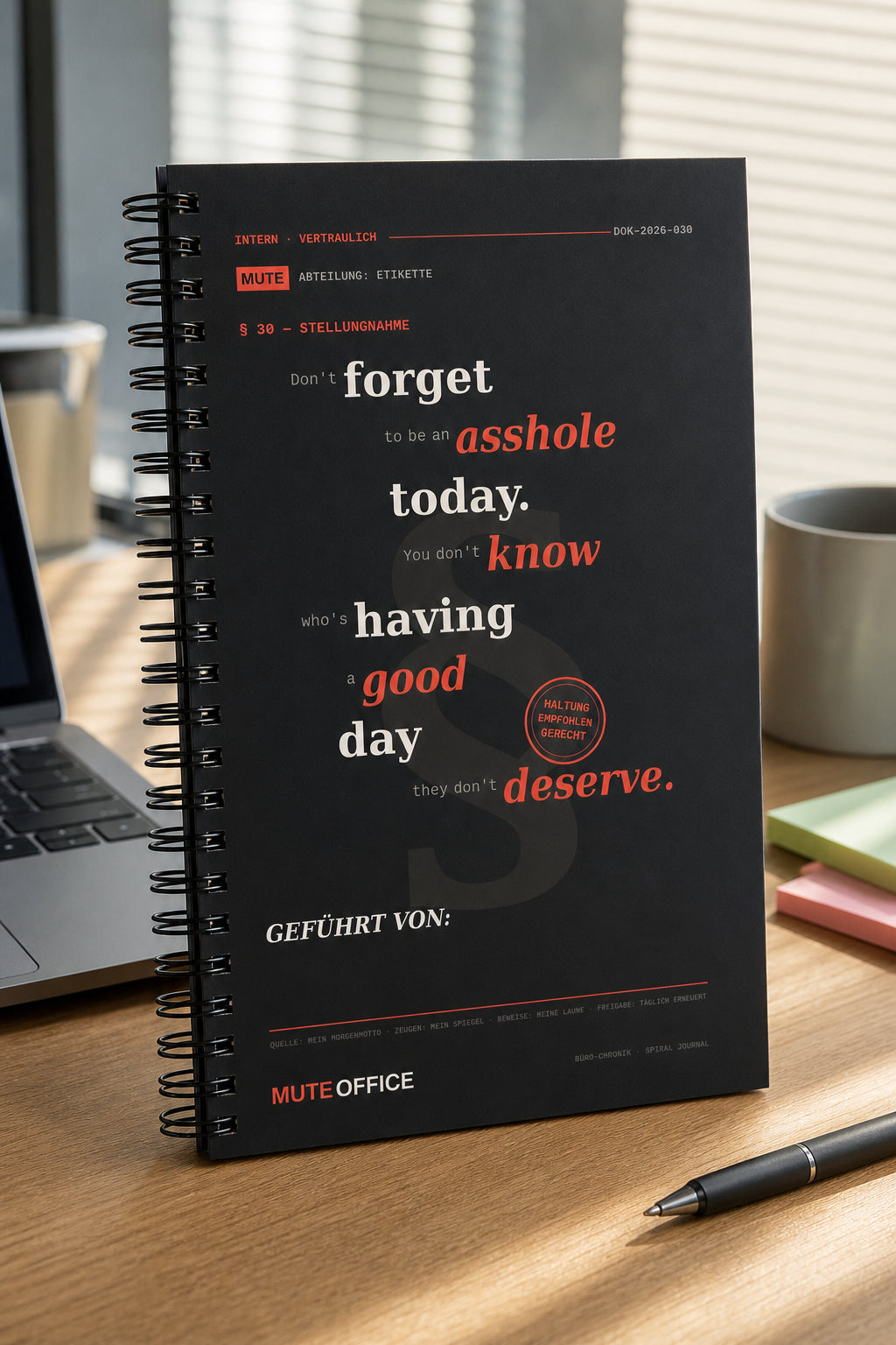 MUTE OFFICE — Hero — Asshole-Mode: ON · Personalisiertes Geschenk