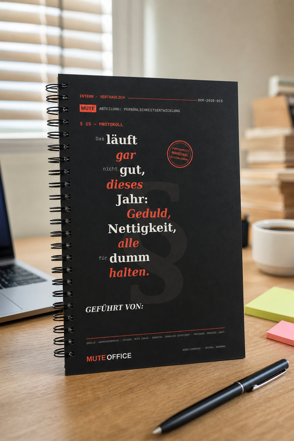 MUTE OFFICE — Hero — Das läuft gar nicht gut, dieses Jahr · Personalisiertes Geschenk