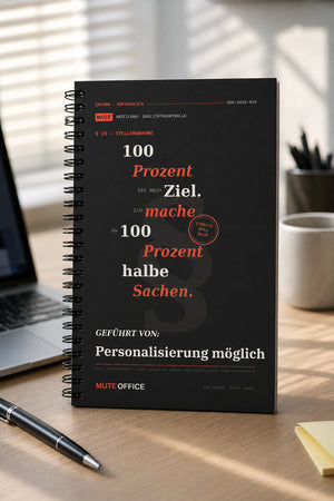 100 % ist mein Ziel. Ich mache zu 100 % halbe Sachen · Personalisiertes Geschenk