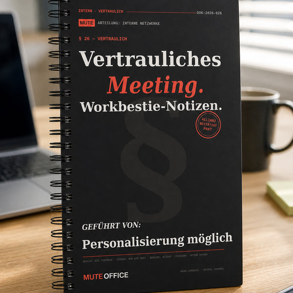 Vertrauliches Meeting. Workbestie-Notizen · Personalisiertes Geschenk